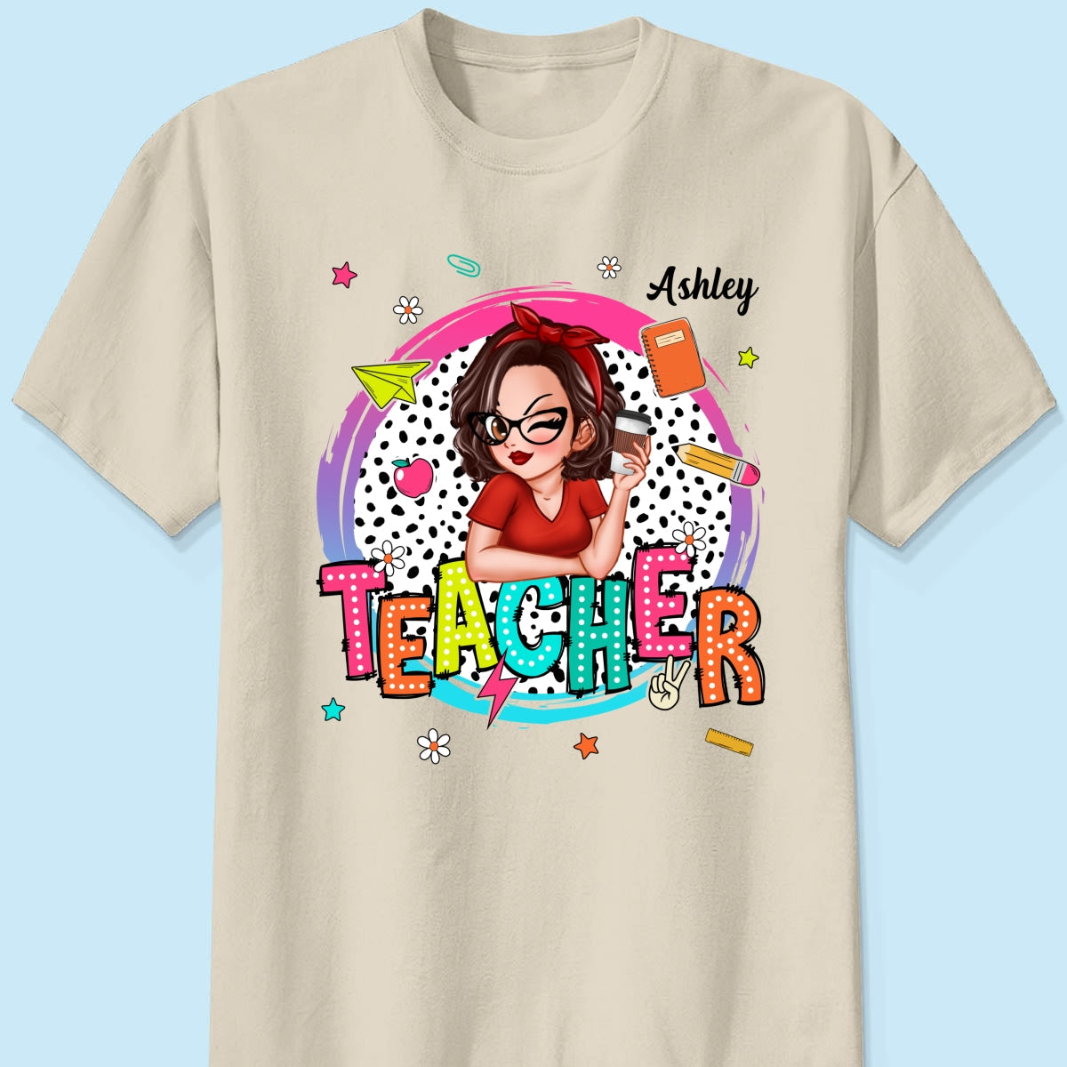 Teacher Personalized Summer Vibe Shirt, Back To School, Teacher Appreciation, Teacher Gift
