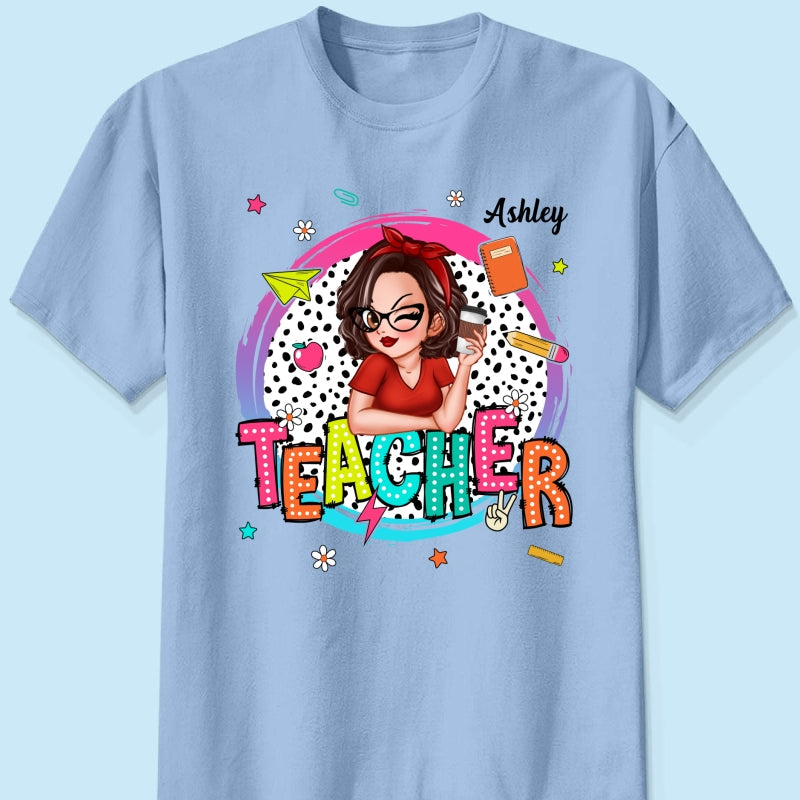 Teacher Personalized Summer Vibe Shirt, Back To School, Teacher Appreciation, Teacher Gift