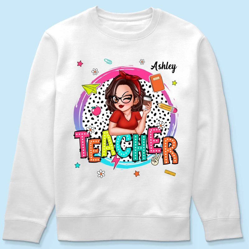 Teacher Personalized Summer Vibe Shirt, Back To School, Teacher Appreciation, Teacher Gift