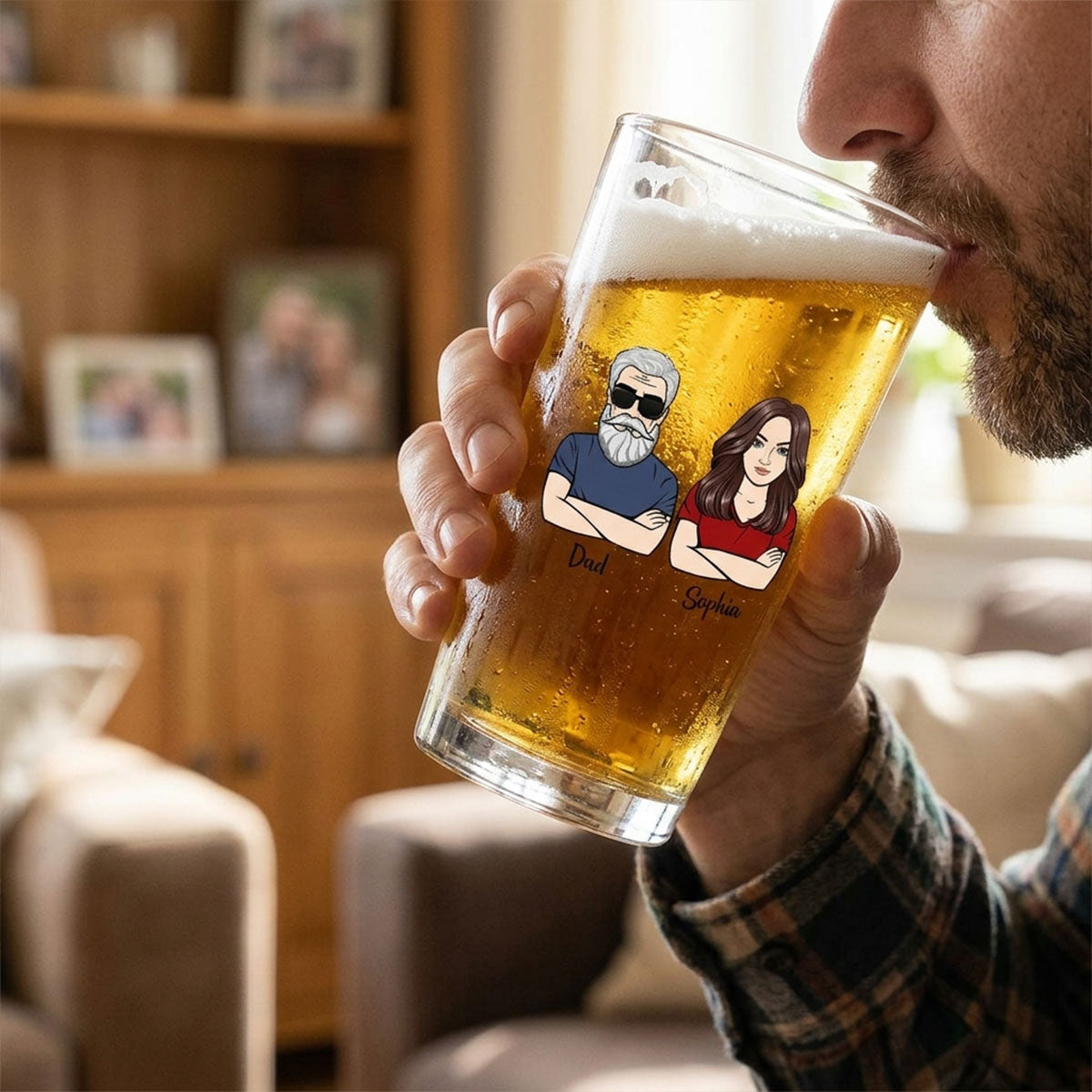 Immer deine finanzielle Belastung - Personalisiertes Bierglas - Lustiges Vatertag Geschenk fr Papa von Tochter
