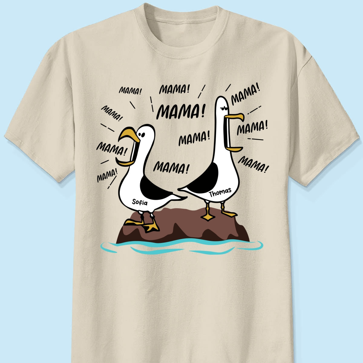 Mwen-Mama Mama! Mama! Mama! - Personalisiertes Shirt - Lustiges Muttertagsgeschenk fr Mutter