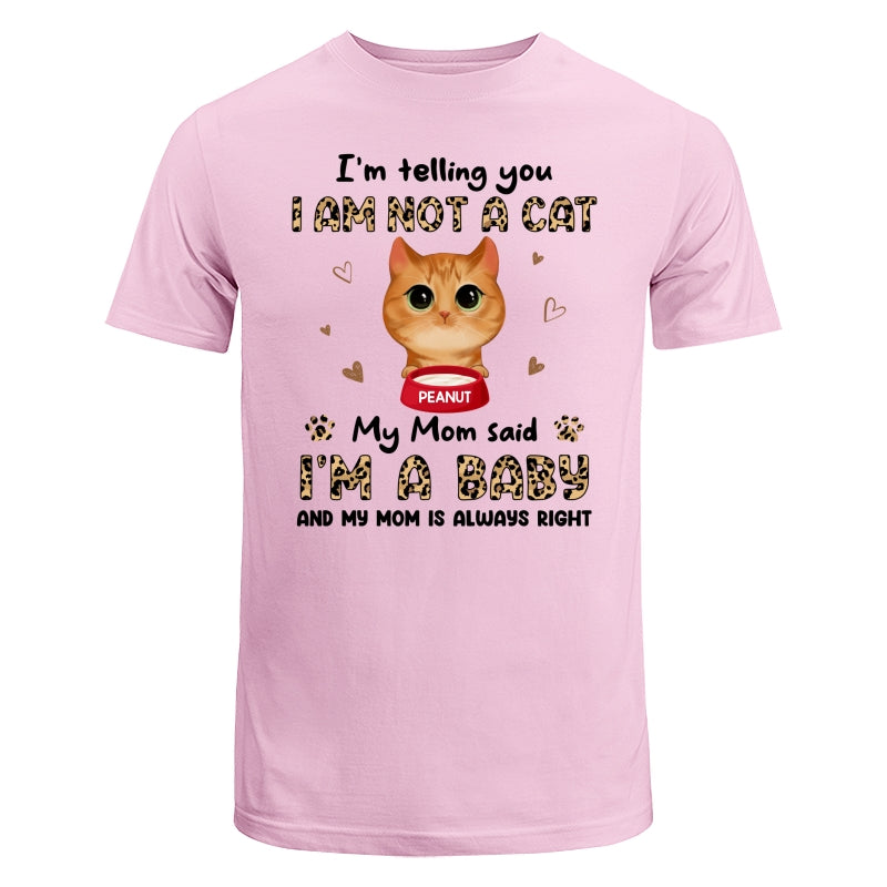 Leopard Peeking Watercolor Cute Cats My Mom Said I‘m A Baby Personalized Shirt