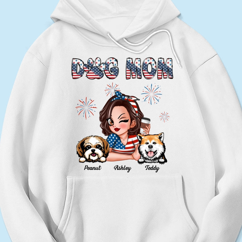 4th Of July Dog Mom Personalized Shirt, Gift For Dog Lover