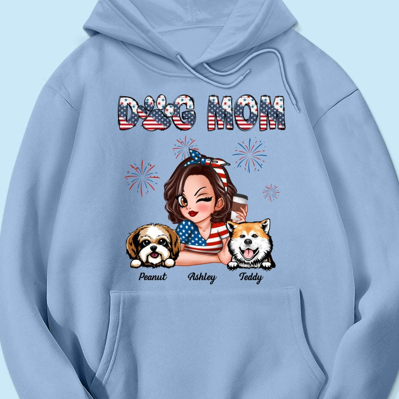 4th Of July Dog Mom Personalized Shirt, Gift For Dog Lover