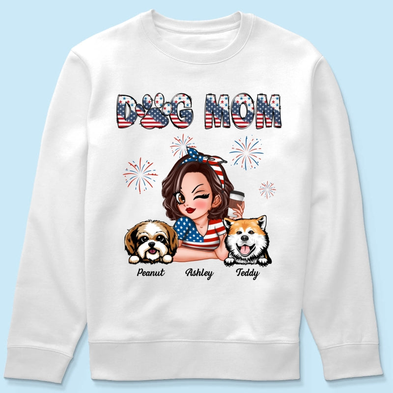 4th Of July Dog Mom Personalized Shirt, Gift For Dog Lover