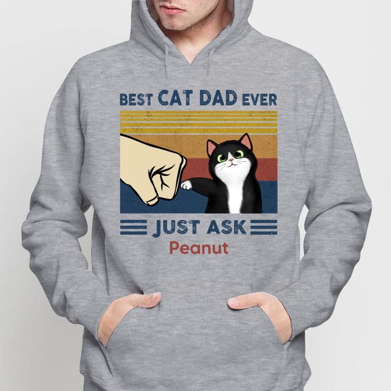 Best Cat Dad Ever - Personalised Father's Day Gift | Premium Quality T-Shirt