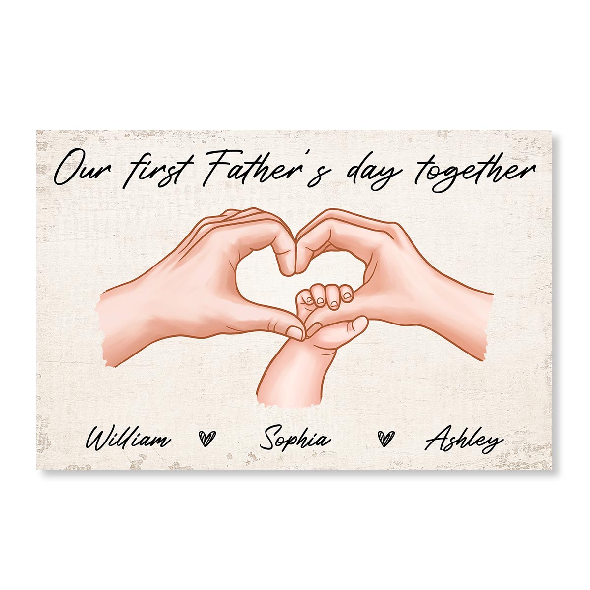 Our First Father‘s Day Together Personalized Poster, Father’s Day Gift For Dad