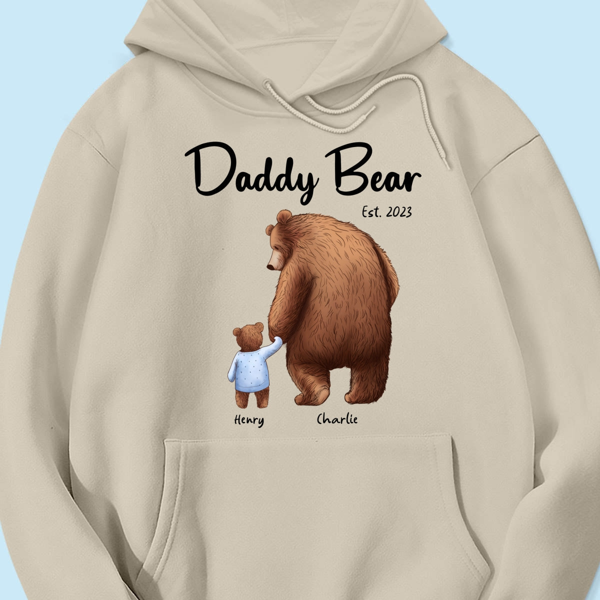 Daddy Bear Est. Papa Bear Father‘s Day Gift For Husband Dad Grandpa Personalized Shirt