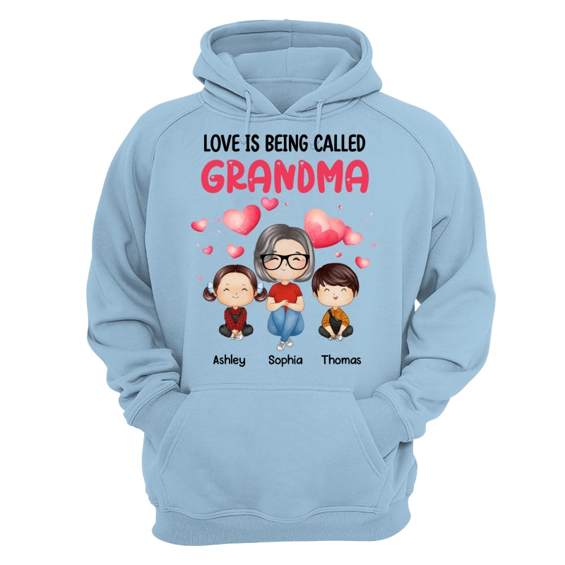 Watercolor Hearts Doll Grandma Grandkids Watercolor Style Personalized Shirt