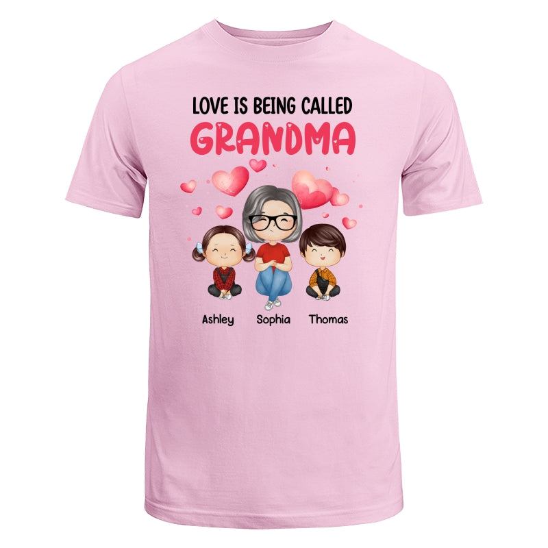 Watercolor Hearts Doll Grandma Grandkids Watercolor Style Personalized Shirt