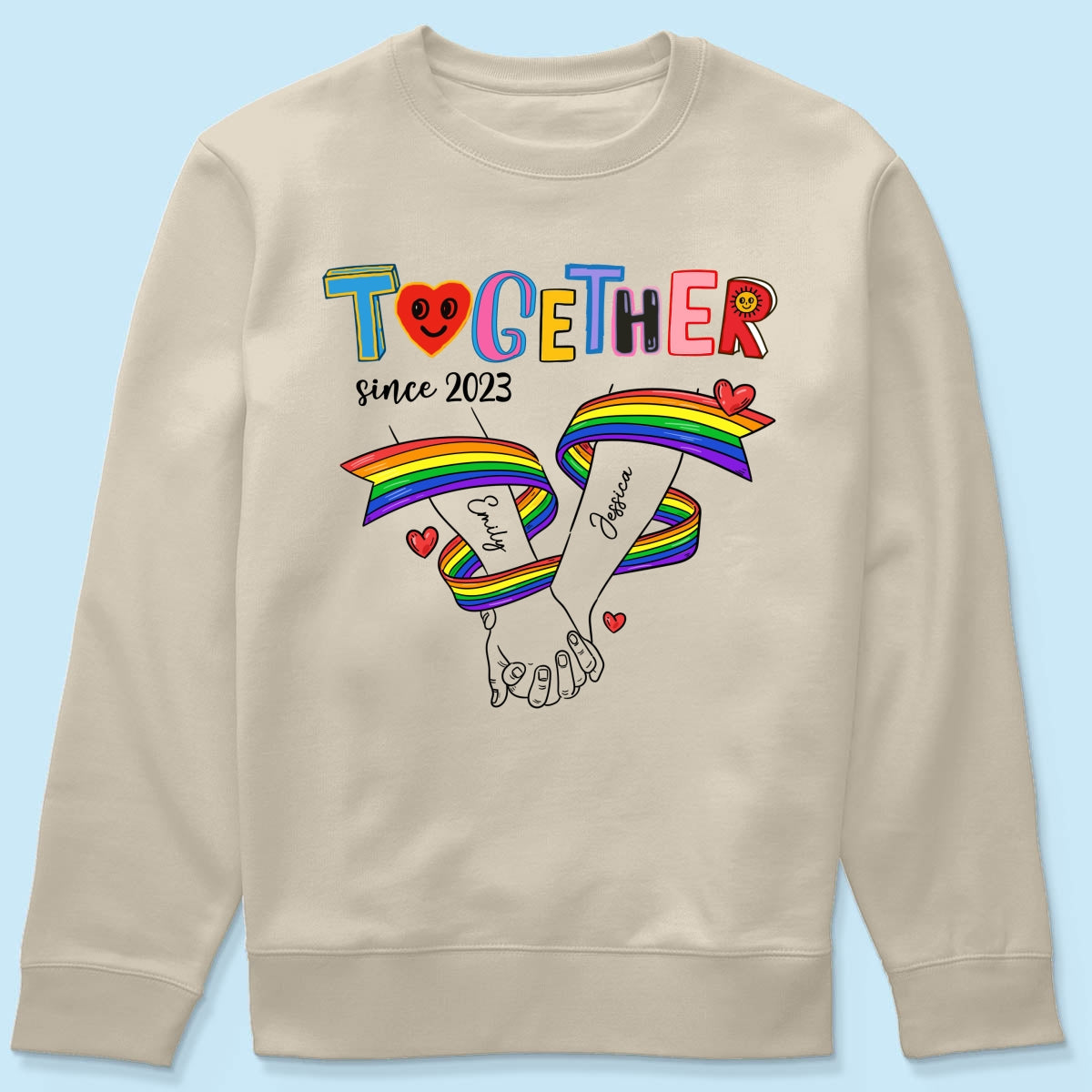 Together Since LGBT Couple Hand In Hand Personalized Shirt, Pride Month