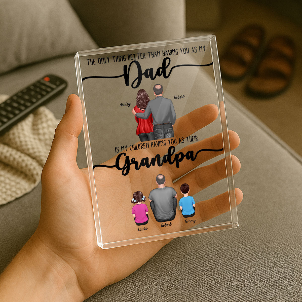 The Only Thing Better Than Dad Grandpa Back View Personalized Acrylic Block,  gift from Daughter