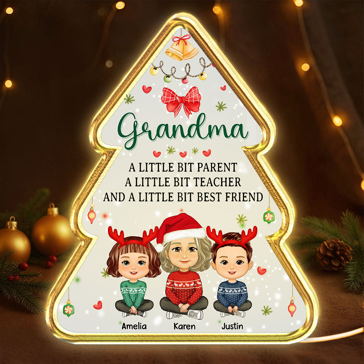 Grandma’s Christmas Tree of Memories – Personalized Light Box