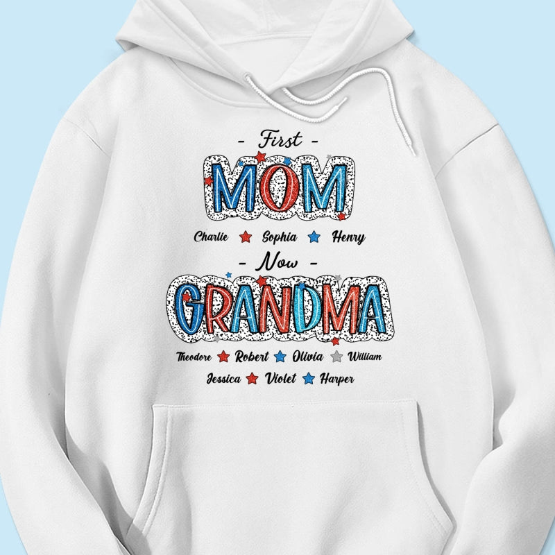 4th Of July First Mom Now Grandma Personalized Shirt