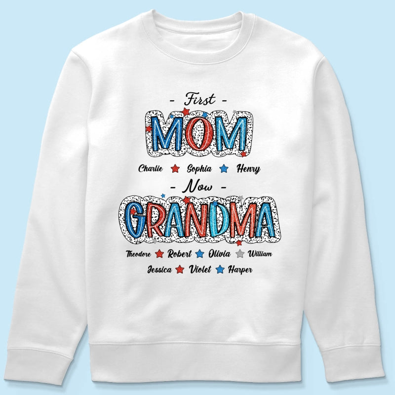 4th Of July First Mom Now Grandma Personalized Shirt