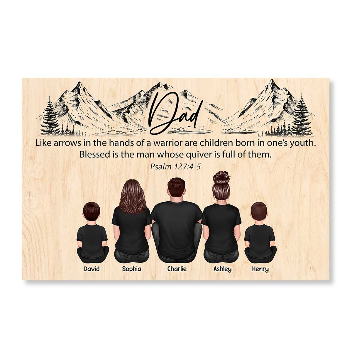 Dad Like Arrows In The Hands Of A Warrior Personalized Horizontal Poster
