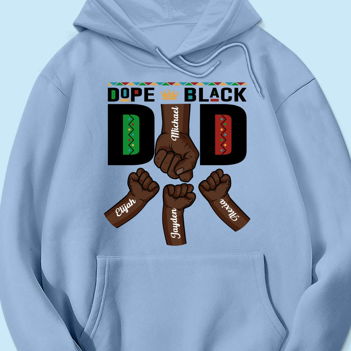 Dope Black Dad Fist Bump Father‘s Day Gift Personalized Shirt