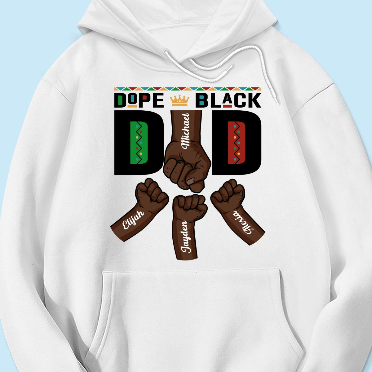 Dope Black Dad Fist Bump Father‘s Day Gift Personalized Shirt