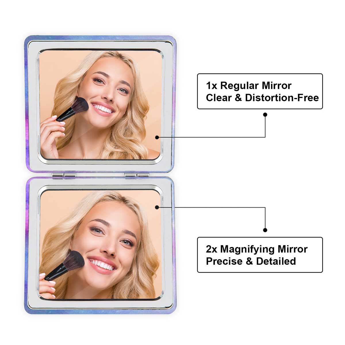 Y2K Couple Together Since Personalized Square Compact Mirror