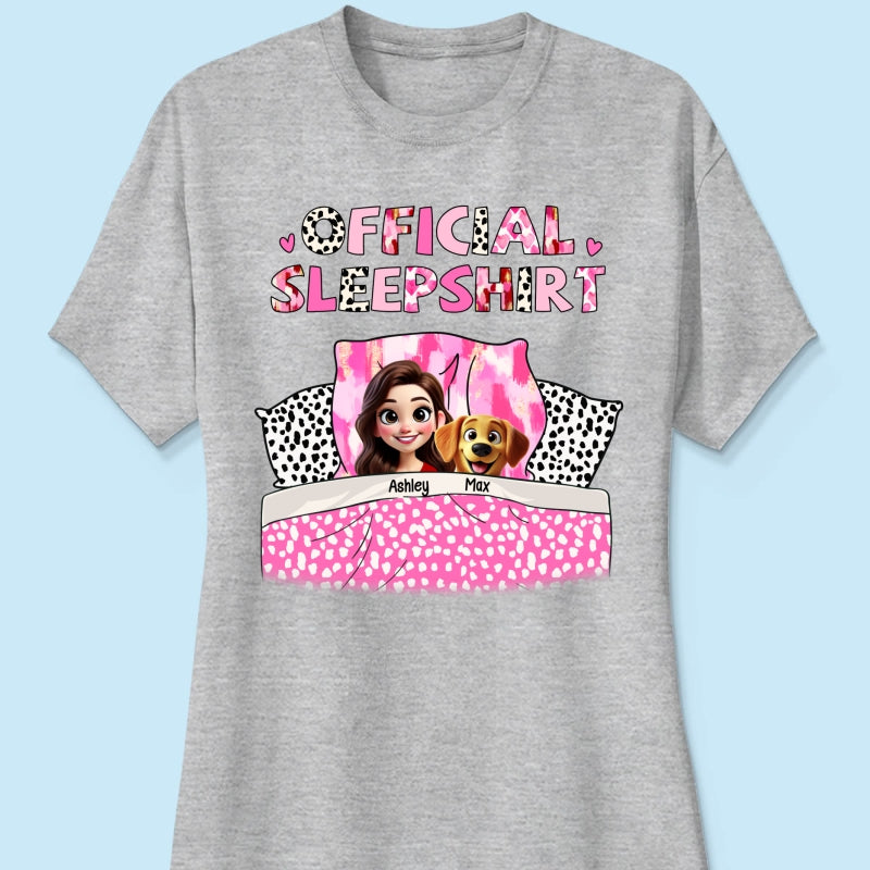 My Official Sleepshirt 3D Cute Dogs Personalized Shirt, Gift For Dog Mom