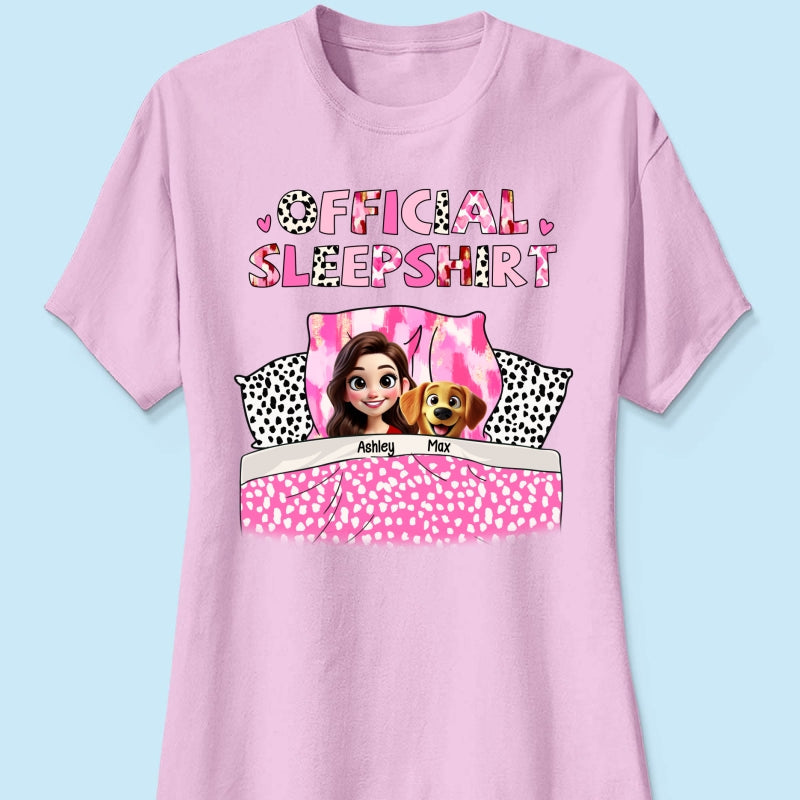 My Official Sleepshirt 3D Cute Dogs Personalized Shirt, Gift For Dog Mom