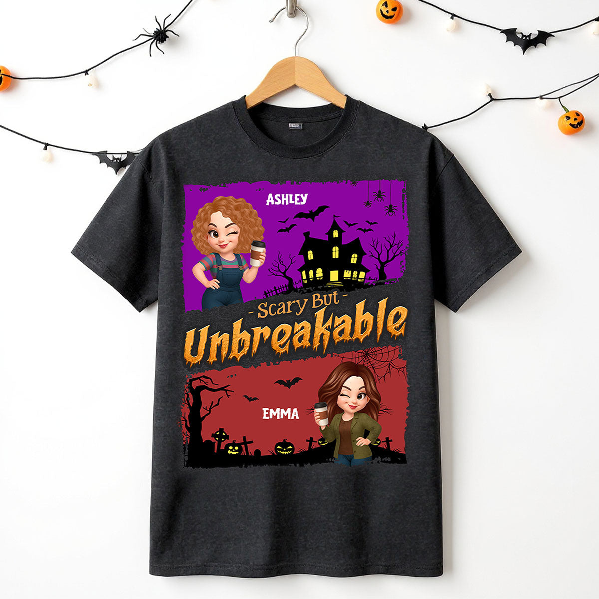 Retro Besties Sisters Horror Halloween Personalized Shirt