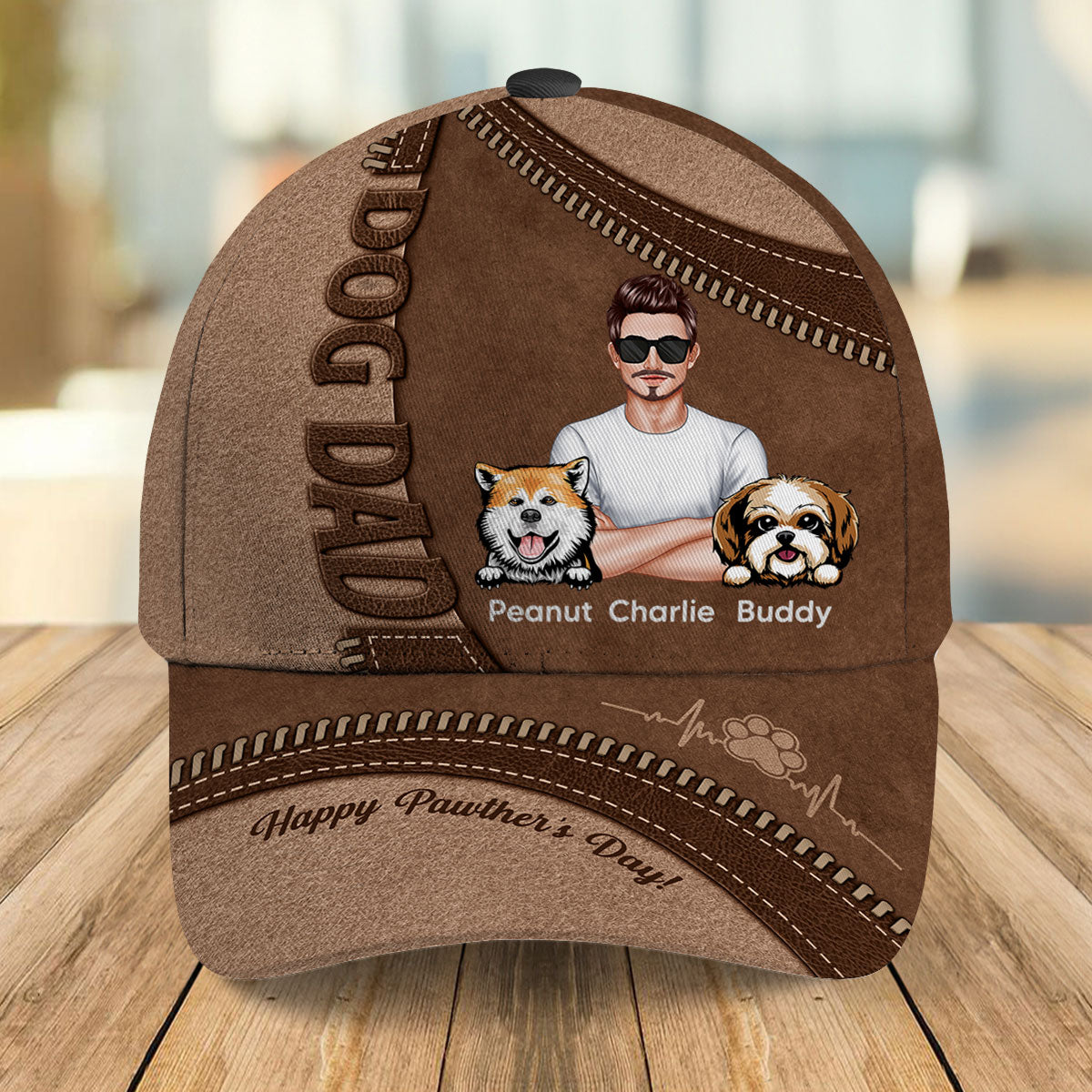 Dog Dad Happy Father's Day Personalized Classic Cap
