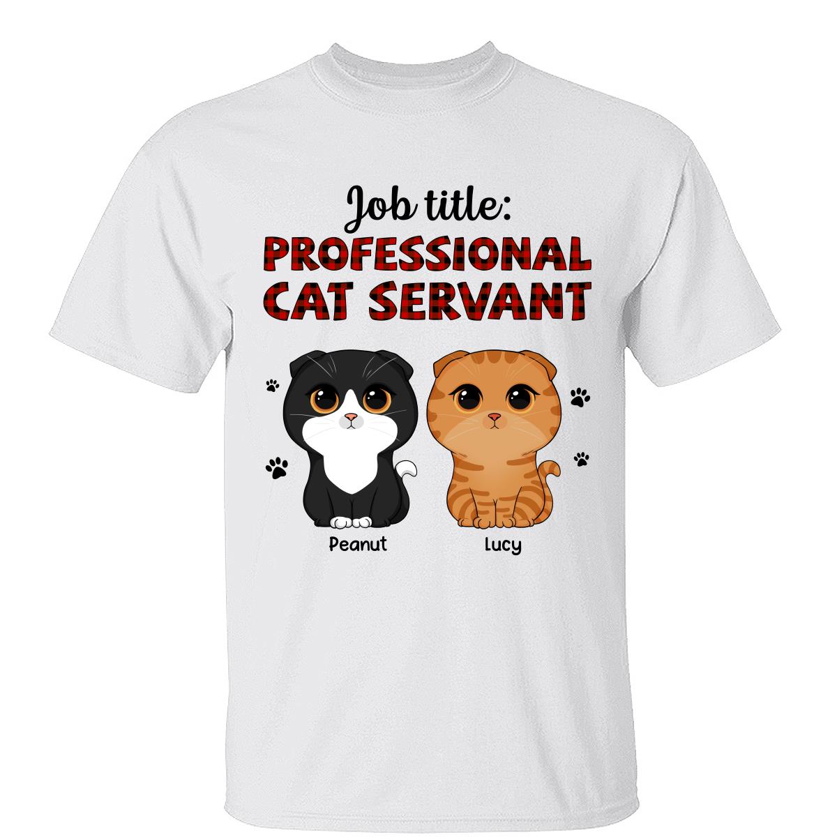Professional Cat Servant Cute Cat Vector Personalized Shirt