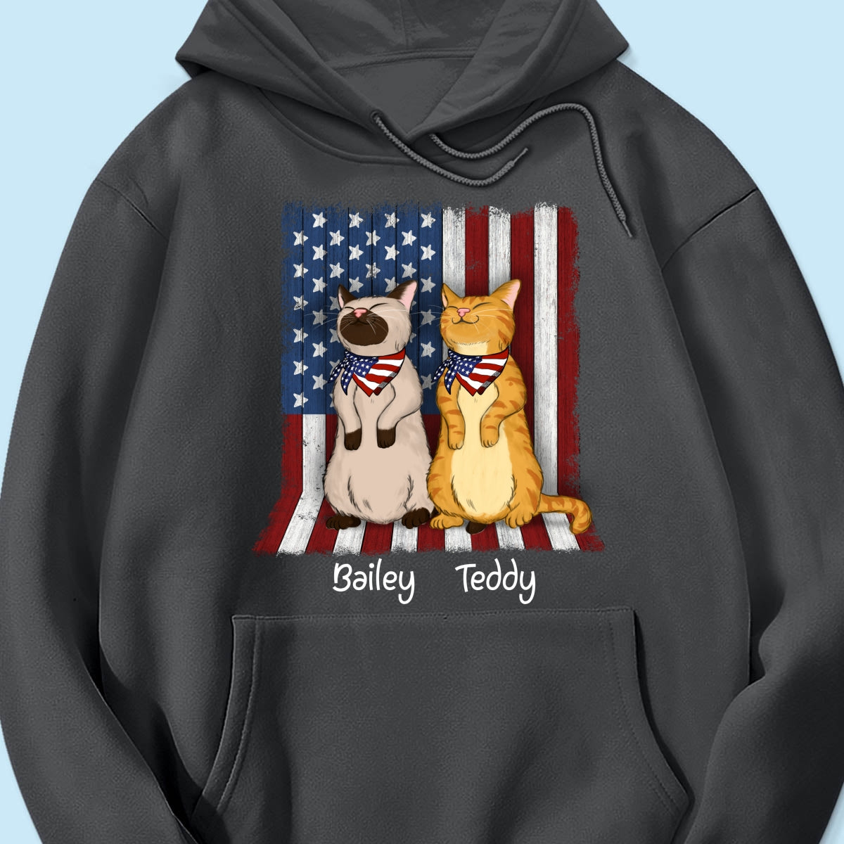 Nation Flag Standing Cat 4th Of July Independence Day Personalized Shirt