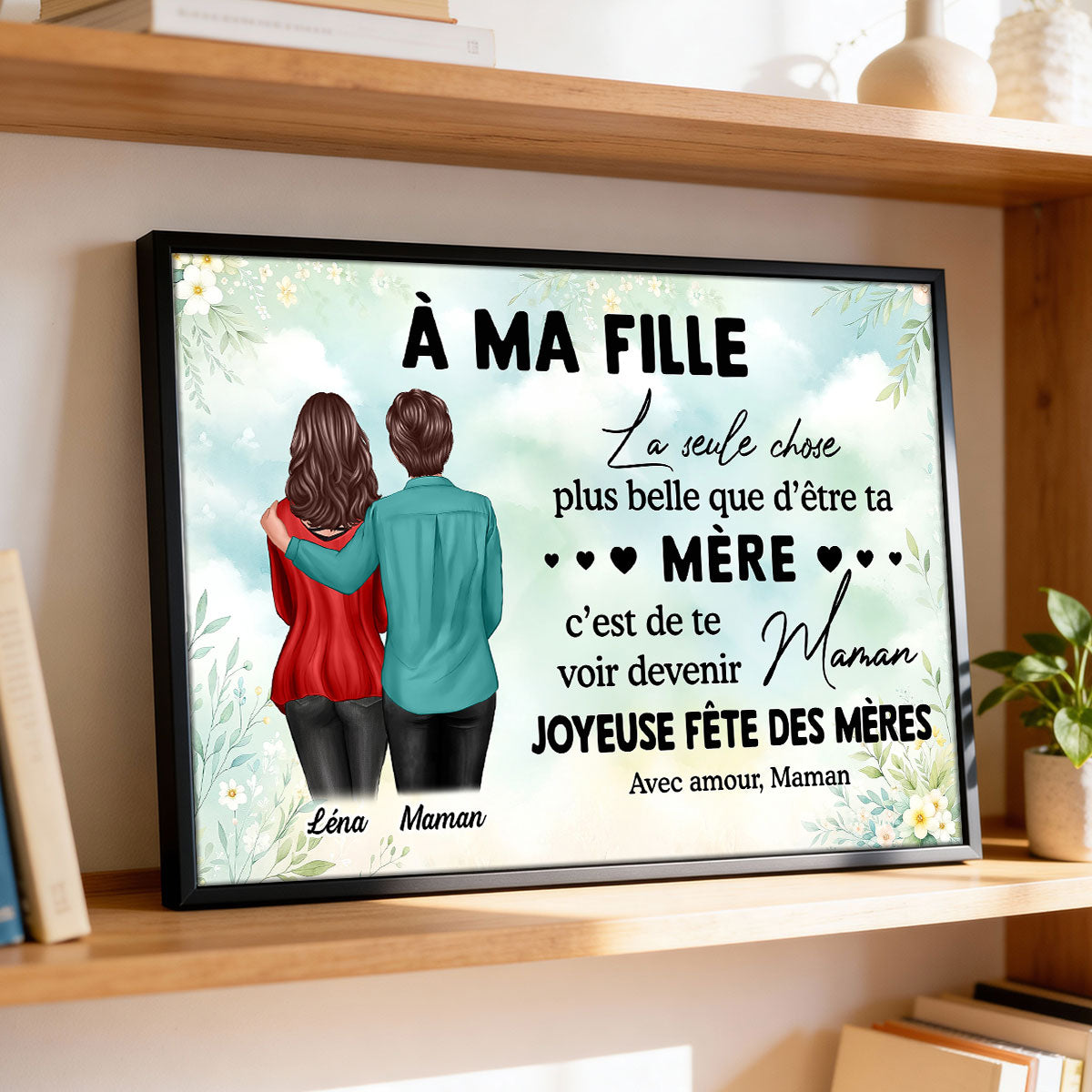 ma fille – Te voir devenir maman – Affiche personnalise – Cadeau de Fte des Mres pour ma fille