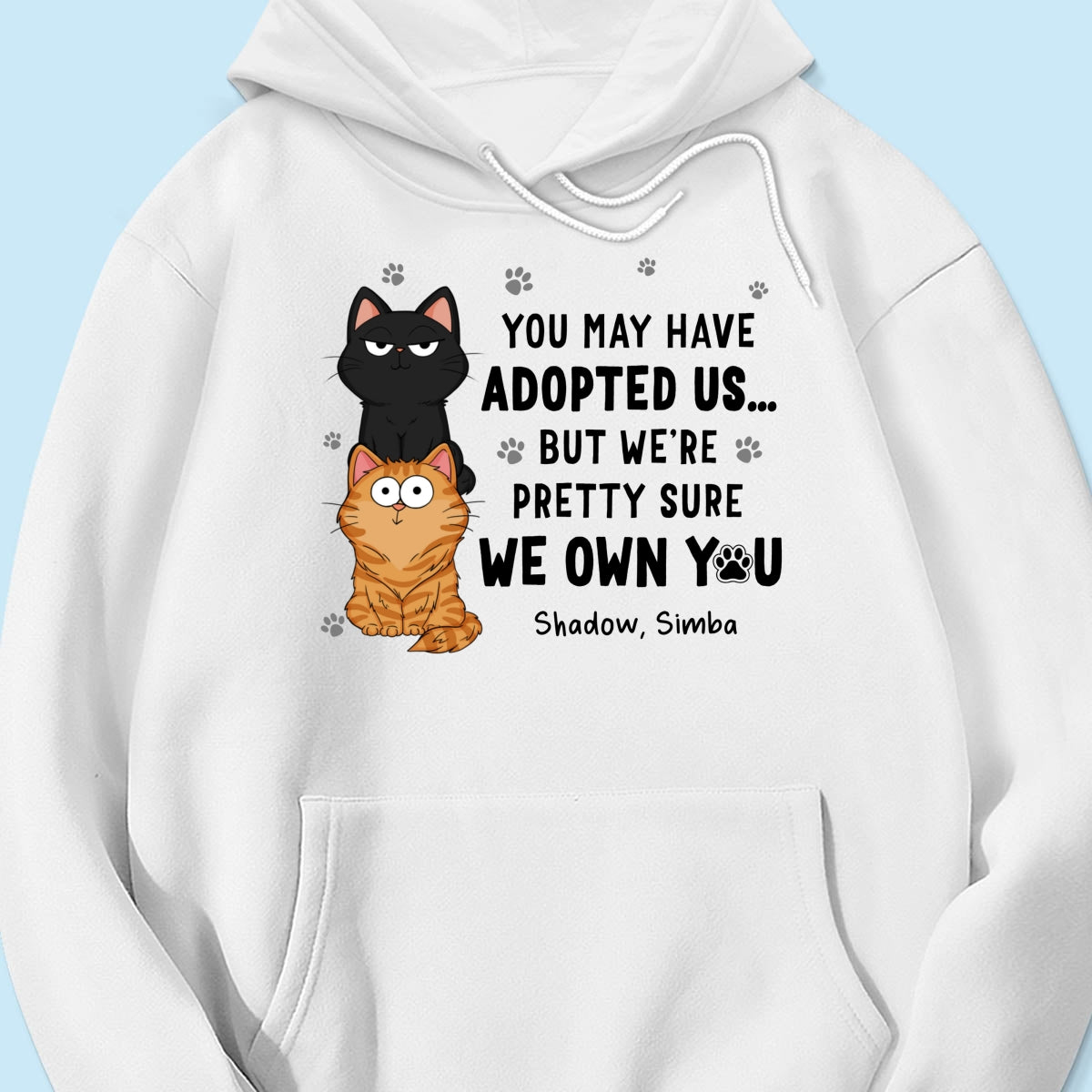 We Own You Human Servant Funny Gift For Cat Lover Stacked Cats Personalized Shirt