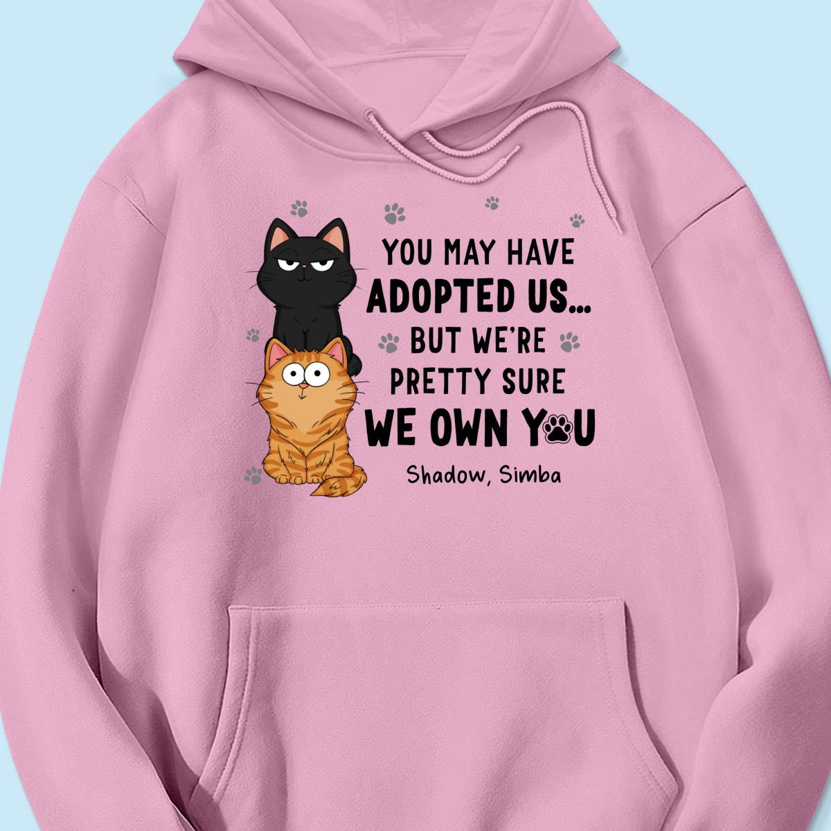 We Own You Human Servant Funny Gift For Cat Lover Stacked Cats Personalized Shirt