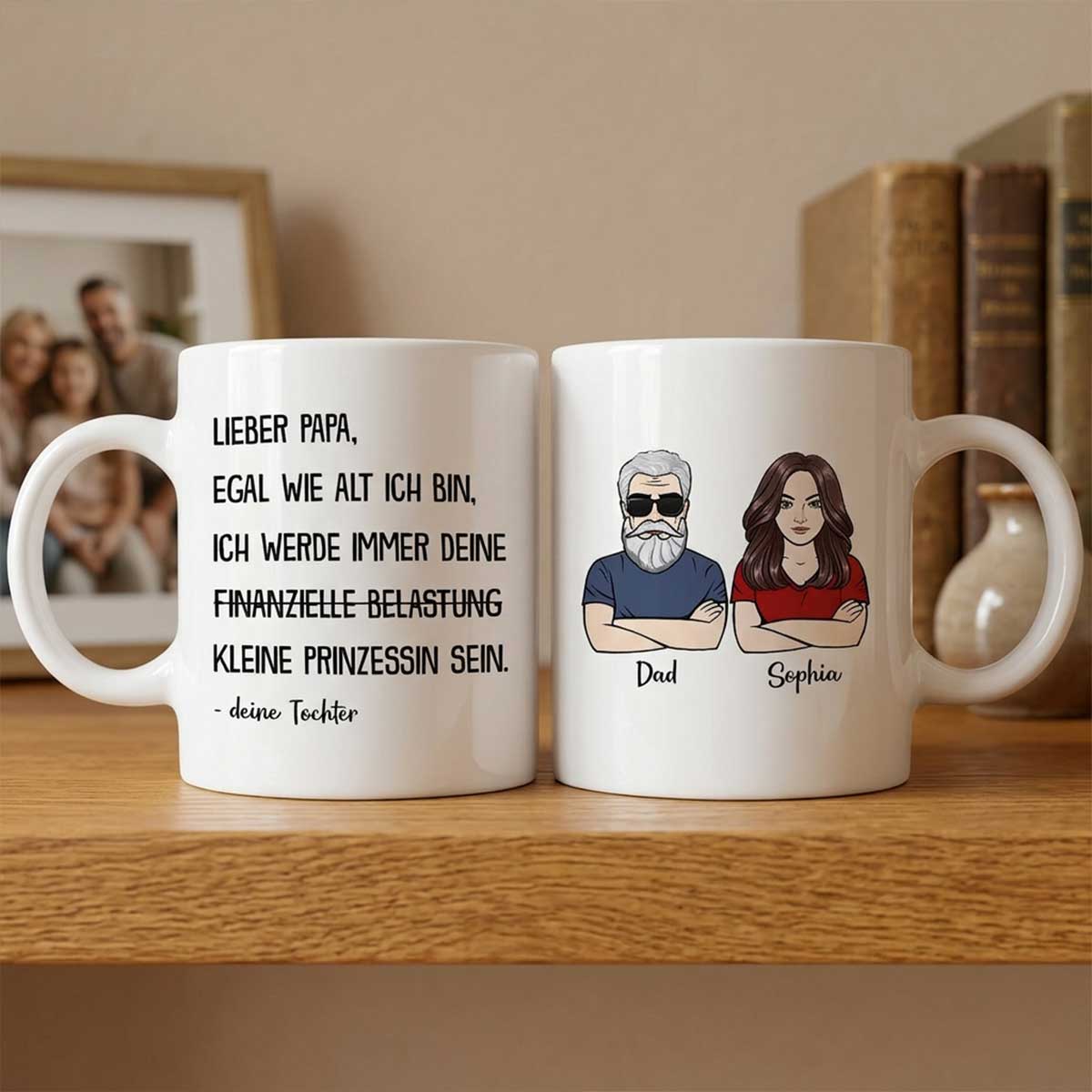 Immer deine finanzielle Belastung - Personalisierte Kaffeetasse - Lustiges Vatertag Geschenk fr Papa von Tochter