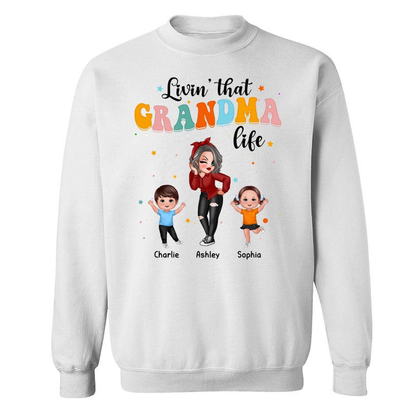 Livin‘ That Grandma Life Dancing With Grandkids Personalized Shirt