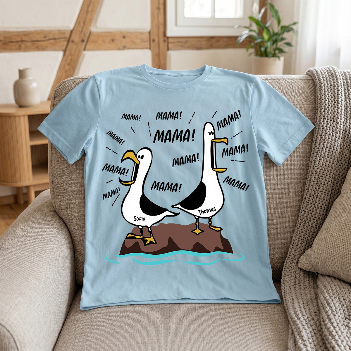 Mwen-Mama Mama! Mama! Mama! - Personalisiertes Shirt - Lustiges Muttertagsgeschenk fr Mutter