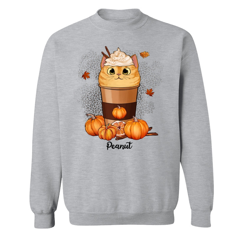 Cats In Pumpkin Spice Latte Fall Season Personalized Shirt
