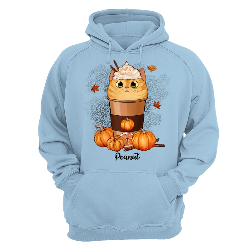 Cats In Pumpkin Spice Latte Fall Season Personalized Shirt