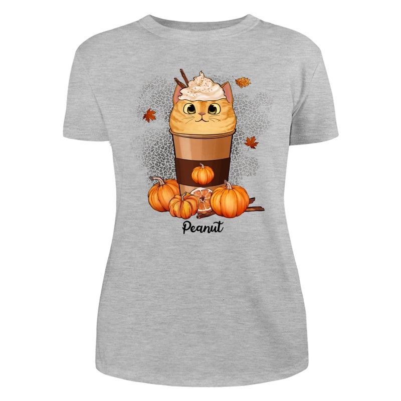 Cats In Pumpkin Spice Latte Fall Season Personalized Shirt