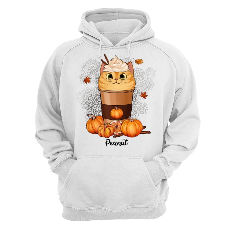 Cats In Pumpkin Spice Latte Fall Season Personalized Shirt