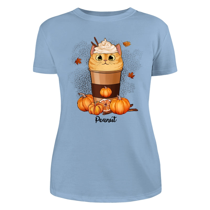 Cats In Pumpkin Spice Latte Fall Season Personalized Shirt