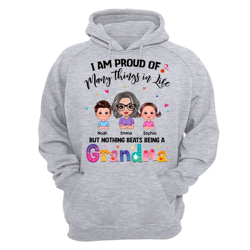 Nothing Beats Being A Grandma Doll Woman With Kids Personalized Shirt
