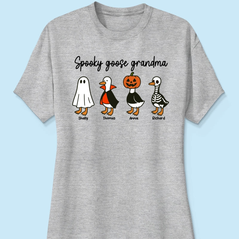 Halloween Funny Cute Spooky Goose Grandma Personalized Shirt