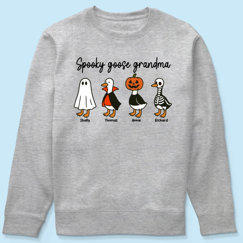 Halloween Funny Cute Spooky Goose Grandma Personalized Shirt