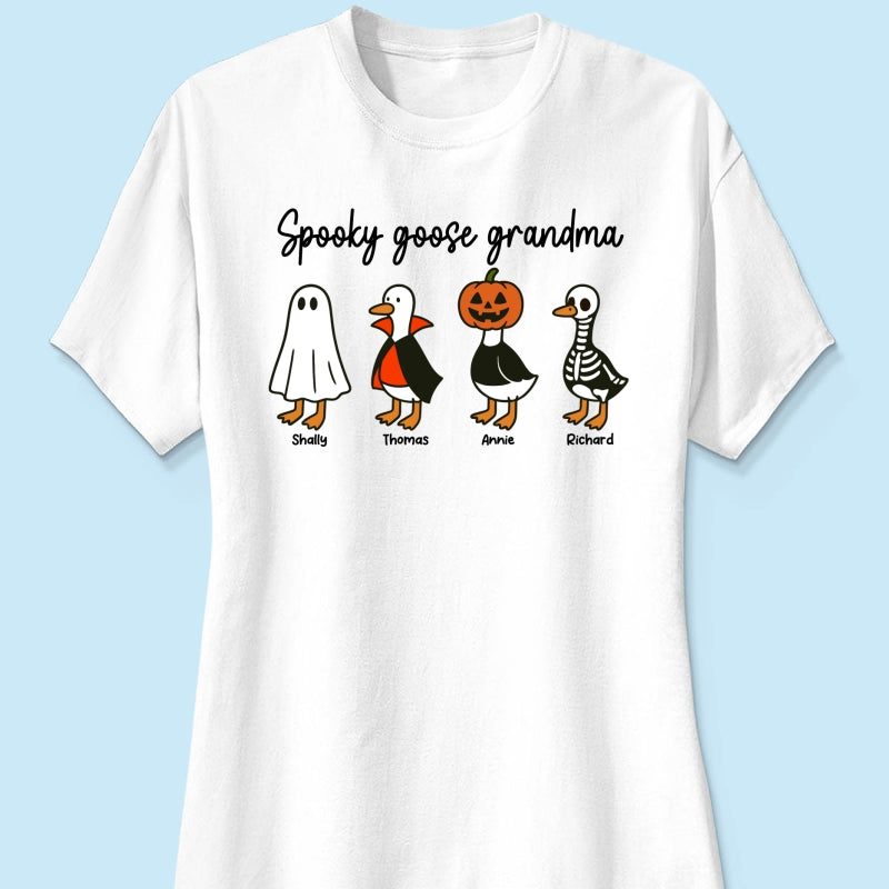 Halloween Funny Cute Spooky Goose Grandma Personalized Shirt