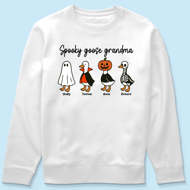 Halloween Funny Cute Spooky Goose Grandma Personalized Shirt