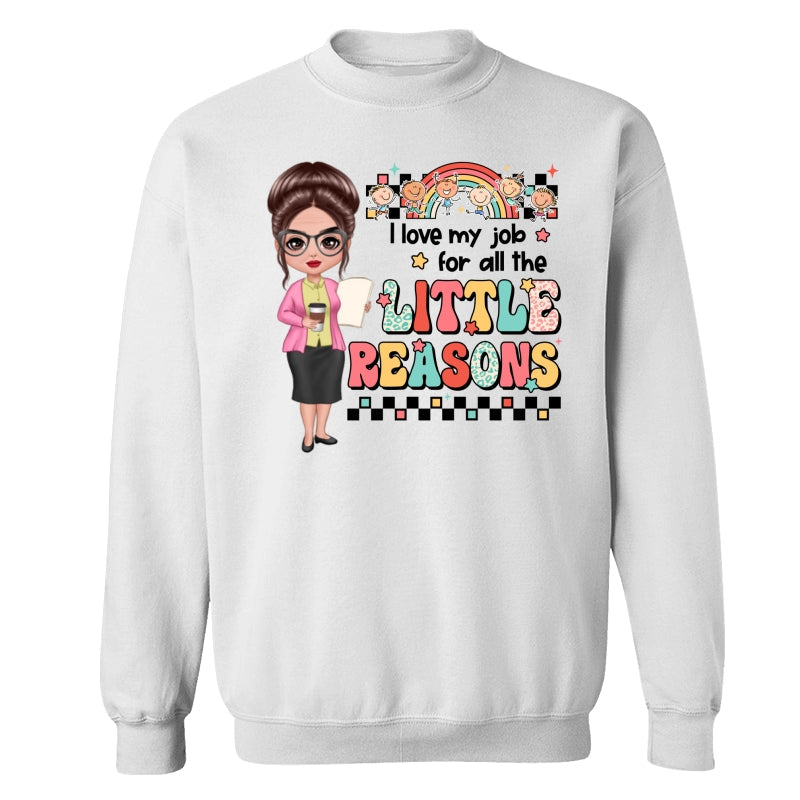 Teacher Back To School Teacher Gift Love My Job For All The Little Reasons Doll Teacher Personalized Shirt