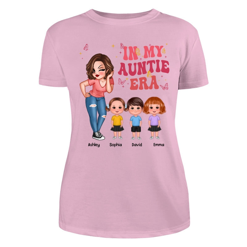 In My Auntie Era Pretty Woman With Cute Kids Personalized Shirt