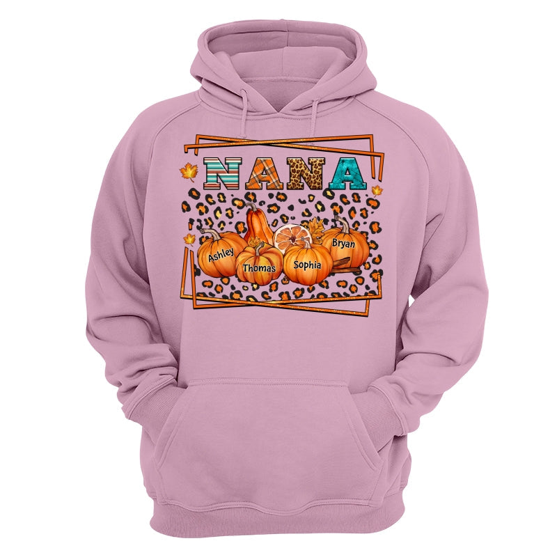 Fall Season Grandma Leopard Pumpkins Personalized Shirt