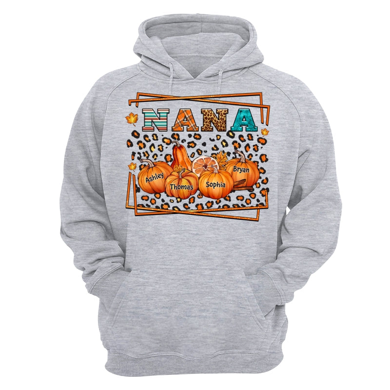 Fall Season Grandma Leopard Pumpkins Personalized Shirt