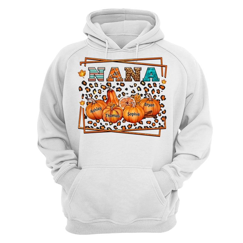 Fall Season Grandma Leopard Pumpkins Personalized Shirt